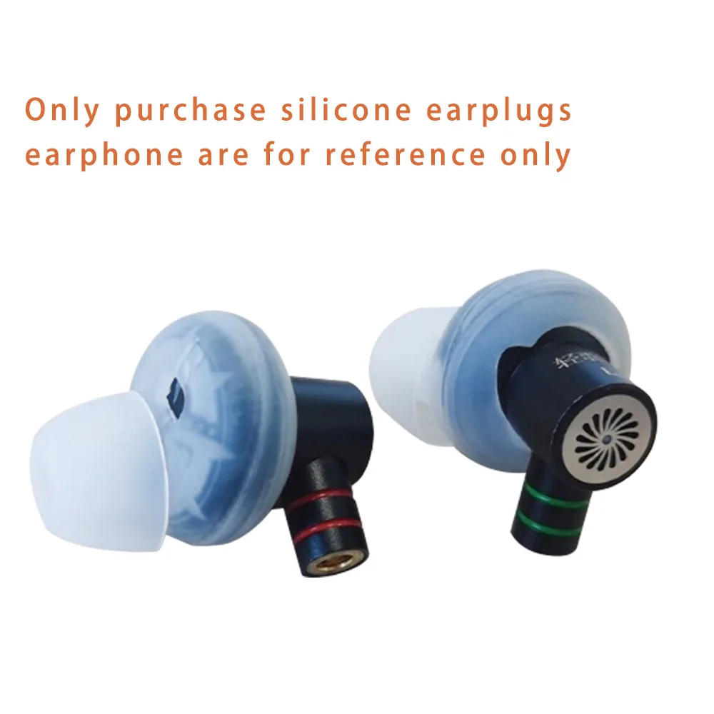 QIGOM Flathead سماعة رئيس تحويل داخل الأذن غطاء سيليكون شفاف لسماعة MX500 لقطر رأس سماعة 16-16.8 مللي متر