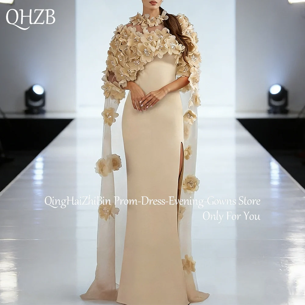 

Customized Elegant Long Evening Dresses with Cape for Special Occasions Floor-Length Sweep Train Gala Prom Party Gowns 2026