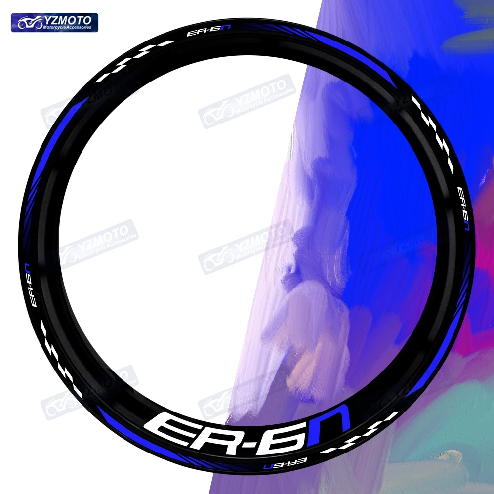 

For ER-6N ER6N Motorbike Reflective 17 Inch Wheel Stickers Rim Stripe Tape Hub Motorcycle Decal Accessories Waterproof Decorate