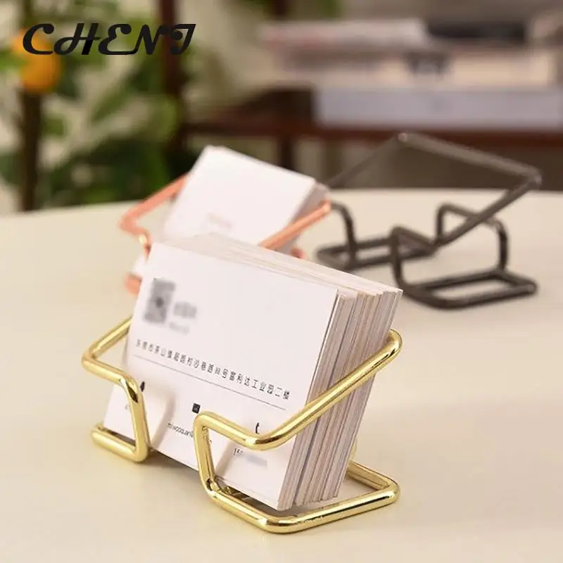 Business Card Holder Desk Bracket Cards Organizer Office Gift Display Holders