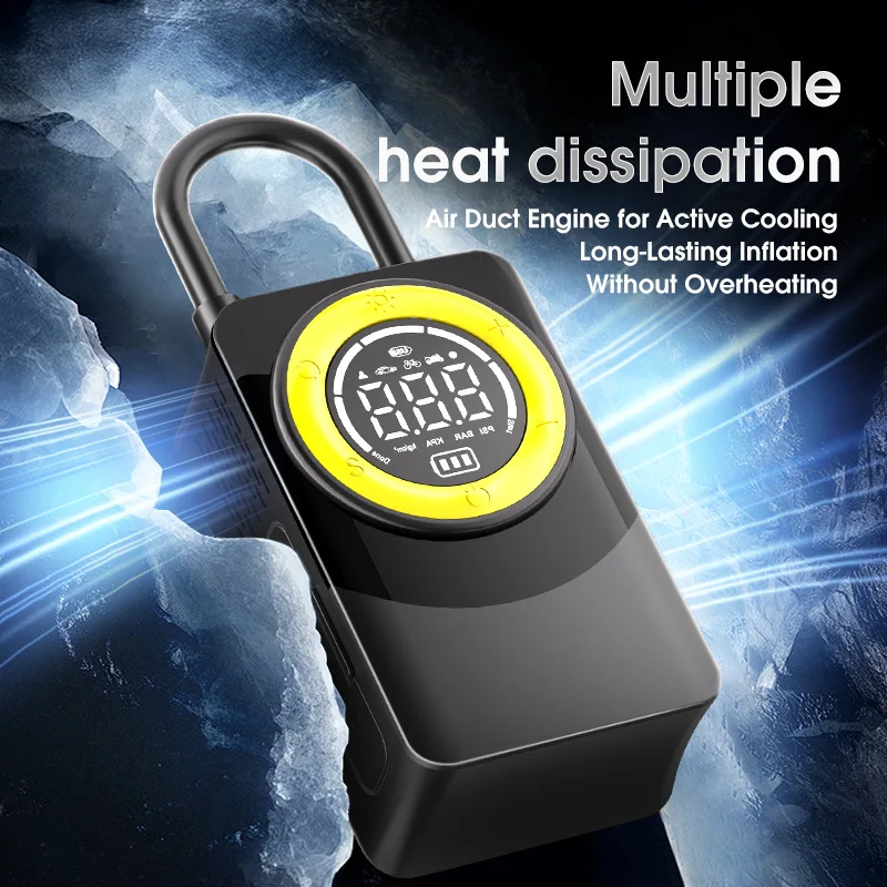 

Wireless Portable Car Tire Inflator with Digital Display & Intelligent Pressure Detection, Electric Vehicles & Bicycles