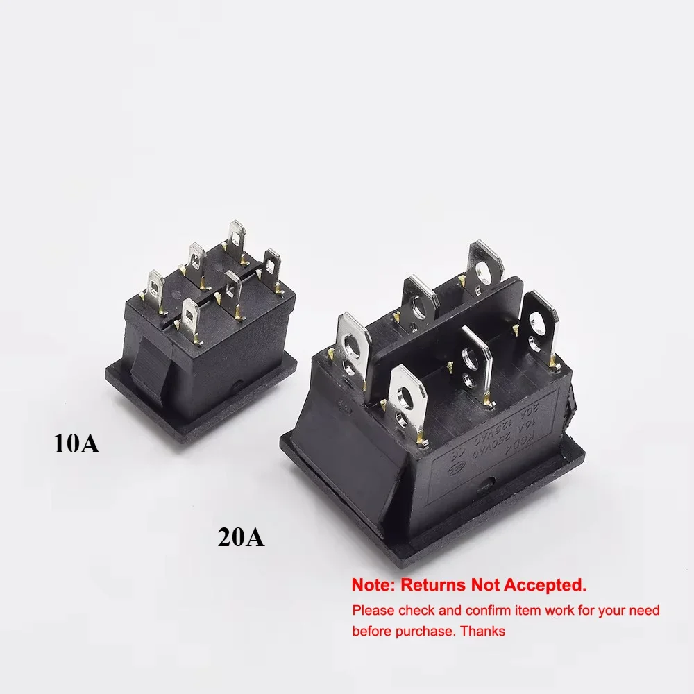 1PC 10A/20A 3V-36V Forward & Reverse Backward Switch Converter DC Motor CW CCW Button Rocker Power polarity inversion Switch