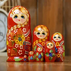 7Pcs Russian Nesting Doll Matryoshka Dolls Stackable Nesting Wishing Dolls for Easter New Year Birthday Office 20cm