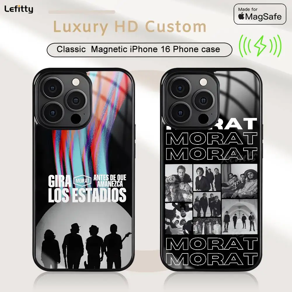 Чехол для телефона M-Morat с музыкальной группой для iPhone 16, 15, 14, 13, 12, 11 Pro Max Plus Mini, магнитный чехол для беспроводной зарядки Magsafe