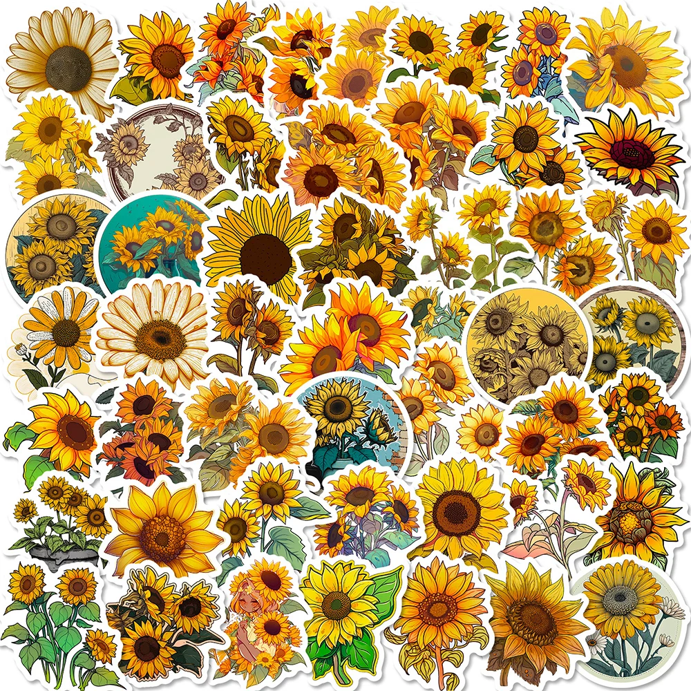 Pegatinas de dibujos animados para niños, calcomanías decorativas de 10/30/50 piezas, You Are My Sunshine, Sunflower, para ordenador portátil,