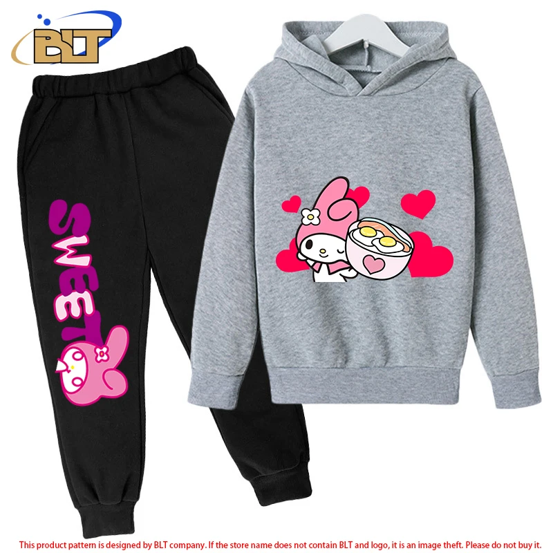 الأطفال الوالدين والطفل مجموعة 2-12Y الكبار/الأطفال نفس هوديي + السراويل الرياضية الكرتون طباعة صدى الأسرة السفر الزي #6