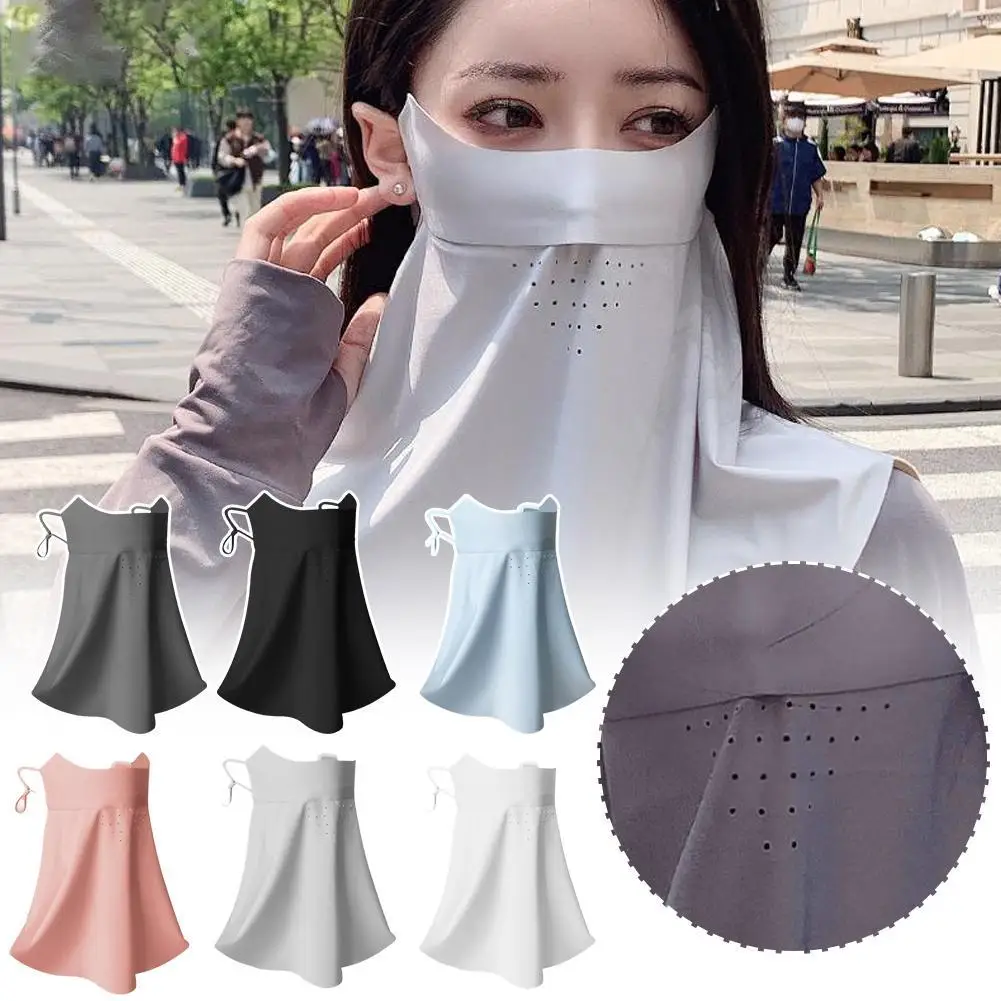 

Sunscreen Mask Traceless For Women Men New Detachable Facekini Ice Silk Anti-ultraviolet Summer Breathable Thin Cover Face 2024