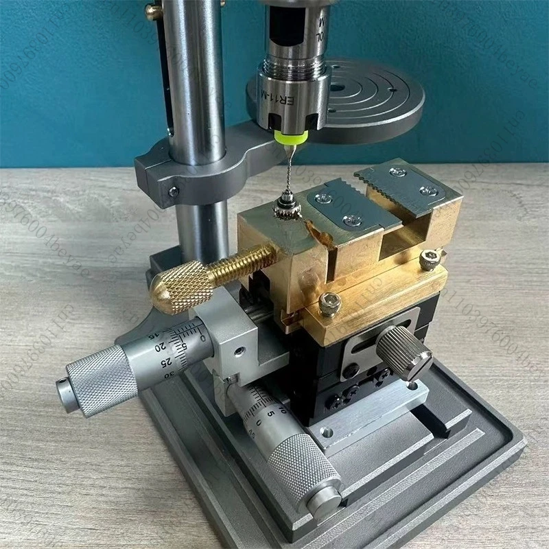 Watchmaker Tools High-Precision Bench Drill for Extracting Broken Screws from Watch Crowns Parts Drilling Machine 110-220V