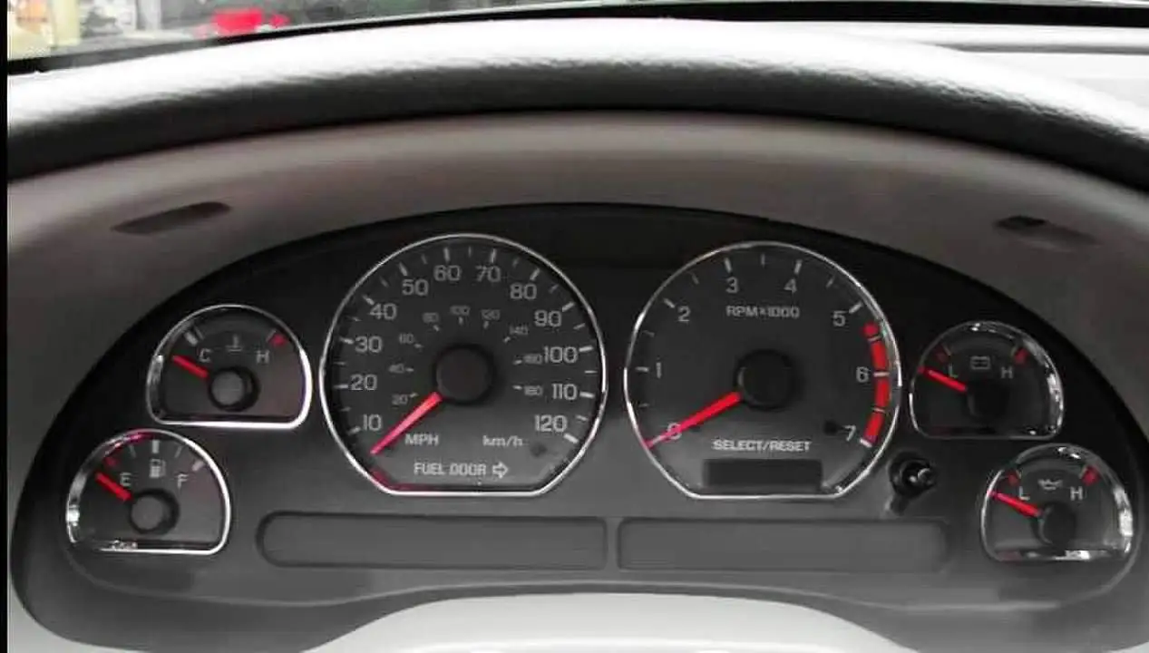 Premium Grade Chrome Dashboard Trims Gauge Cluster Ring for 1994-2004 Ford Mustang