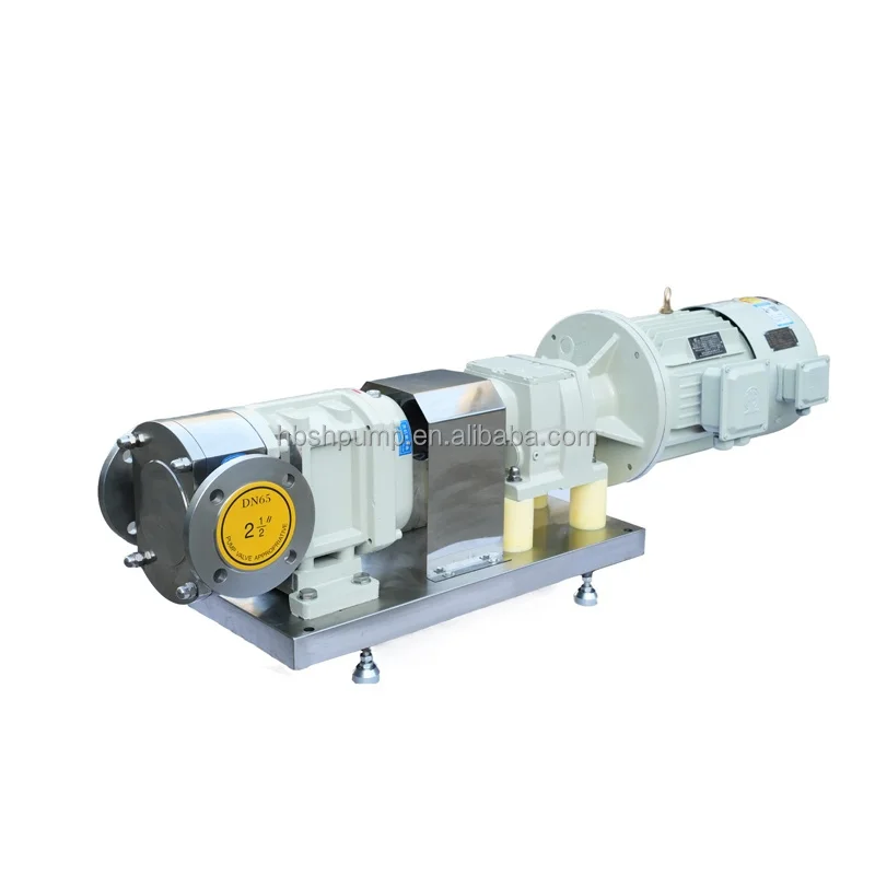 Factory Direct Stainless Steel Sanitary Rotary Lobe Pump Food Grade High Viscosity Molasses Sauce Electric Lobe Rotor Pump