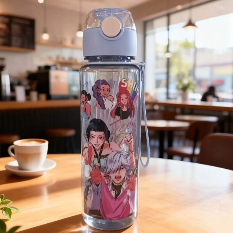 

Соломенная чашка KPop Demon Hunters с градиентом 700 мл (750 мл) | Портативный для пеших прогулок, — Letter A-Z Girl, портативный, большой емкости | Для наружного использования