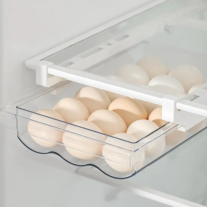 Fridge Drawer Organizer Refrigerator Organizer Bins Refrigerator Pull Out Egg Drawer For Eggs Fruits Vegetables Meats Snacks