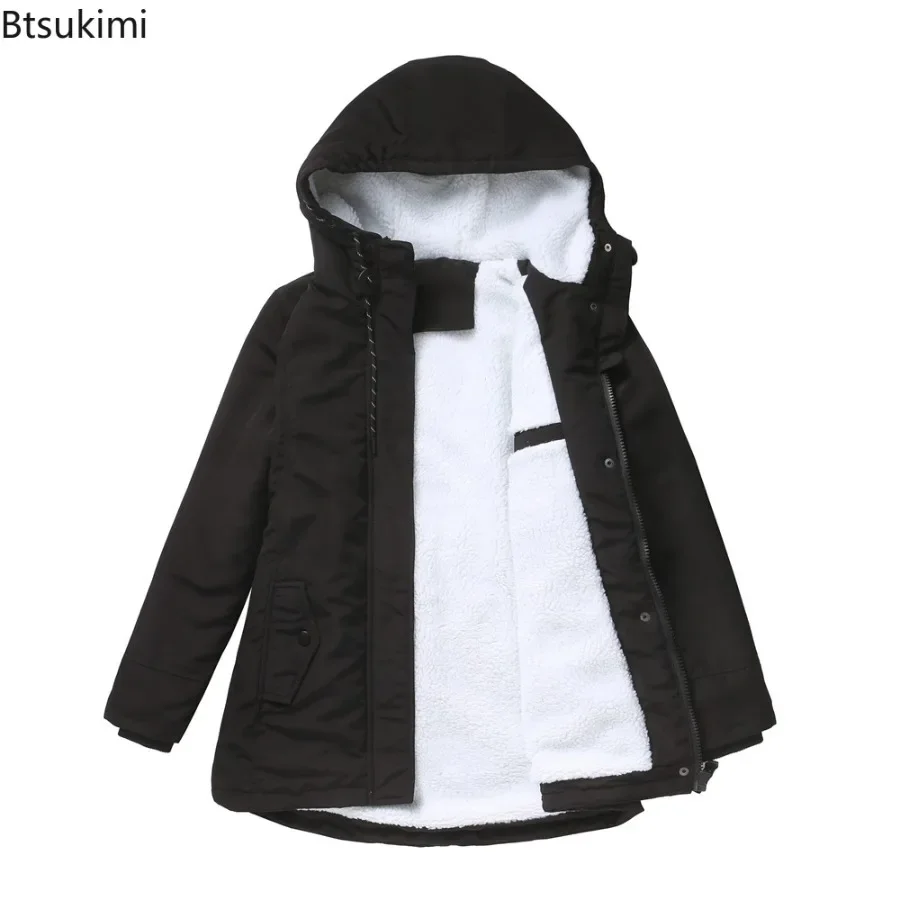 2024 Women's Thick Warm Cotton-padded Clothes Jacket Coat with Hooded Overiszed Autumn Winter Lamb Fleece Cotton Coat Female 5XL