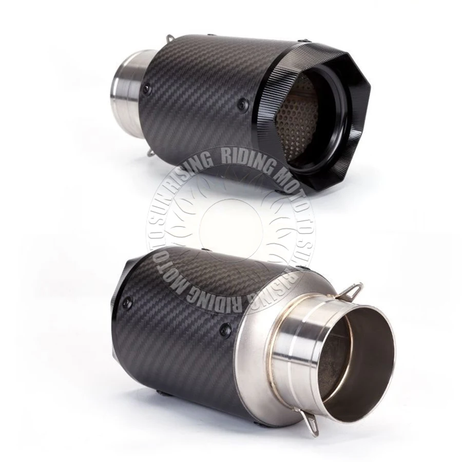 51mm 61mm Carbon/Stainless/Titanium AR Motorcycle Exhaust Muffler For Kawasaki Honda Yamaha KTM CF Suzuki Ktm Bmw etc Tail Pipe view 5