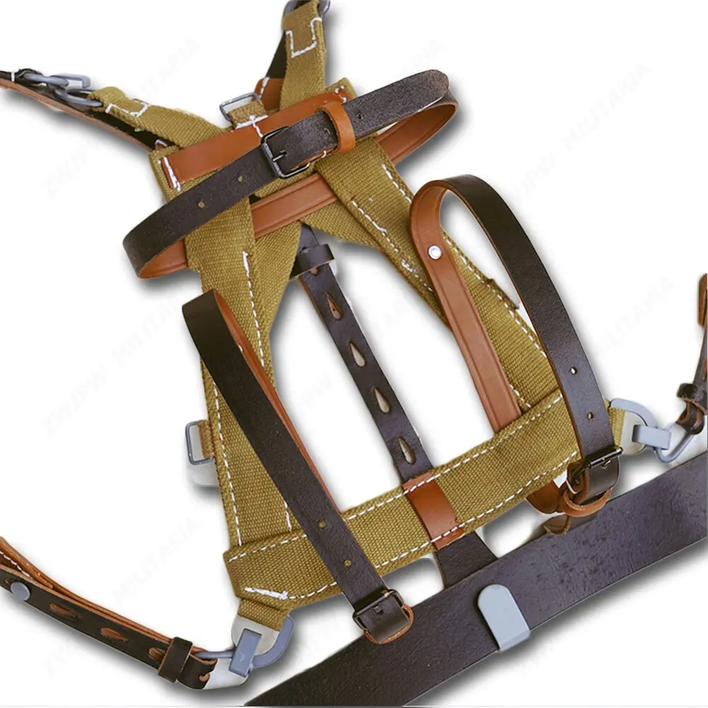 WW2 WWII Army Webbing Frame Soldier A-Frame with Leather Straps Carrier Canvas equipment&Soldier belt&Y Strap