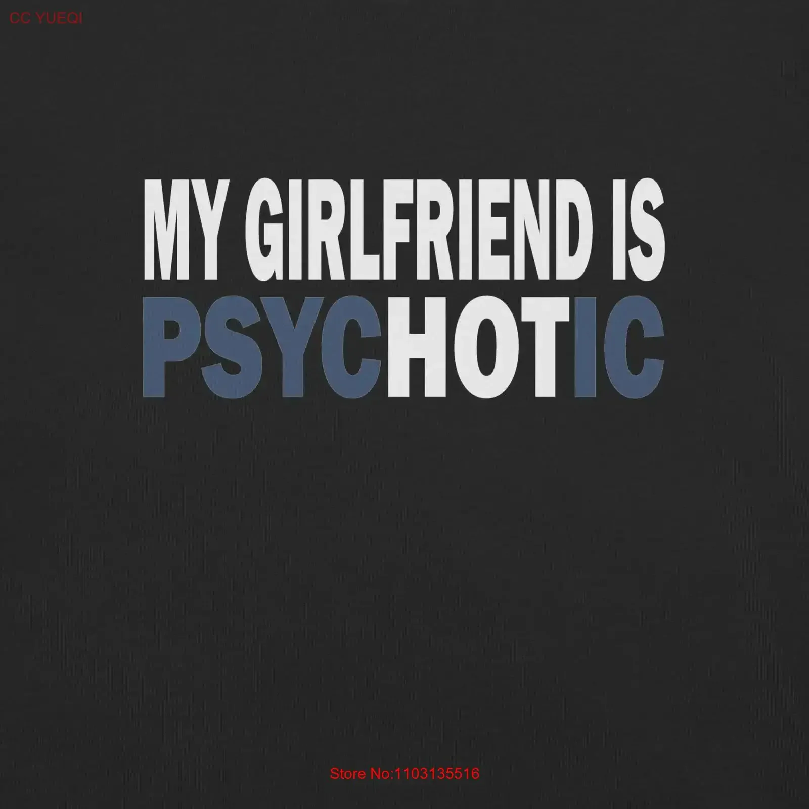 Camiseta vintage con estampado de My Girlfriend is Psychotic, ropa de diseñador con efecto lavado, ligeramente holgada para uso diario, informal, cómoda para hombre