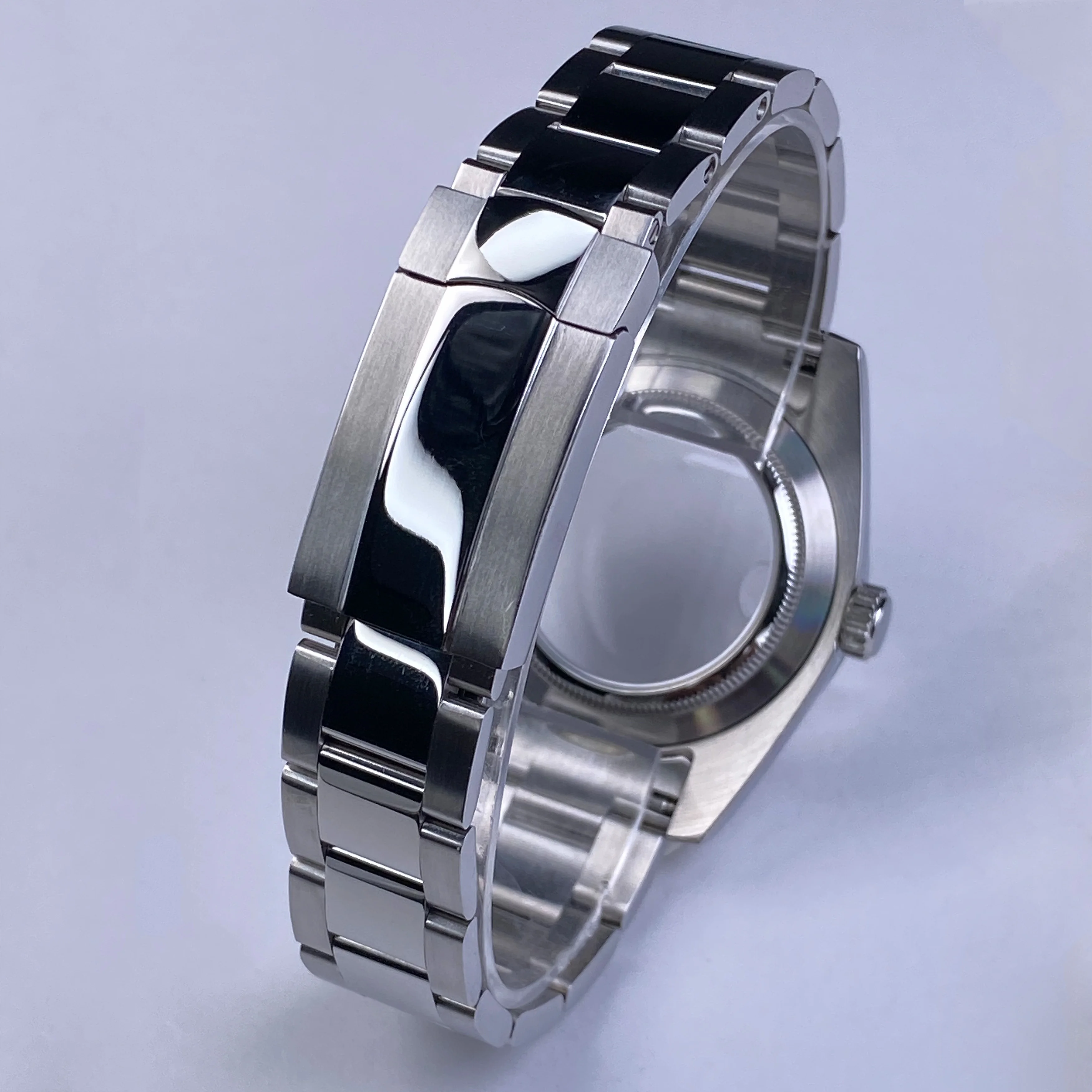 Boîtier de montre NH35 36/39mm, Bracelet jubilé en acier inoxydable 316L, cristal saphir, adapté aux mouvements NH36/NH35, accessoires de cadran 28.5mm