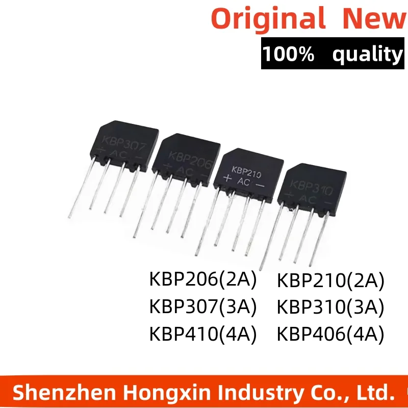 

10pcs new KBP206 KBP210 KBP307 KBP310 406 410 rectifier bridge stack bridge rectifier