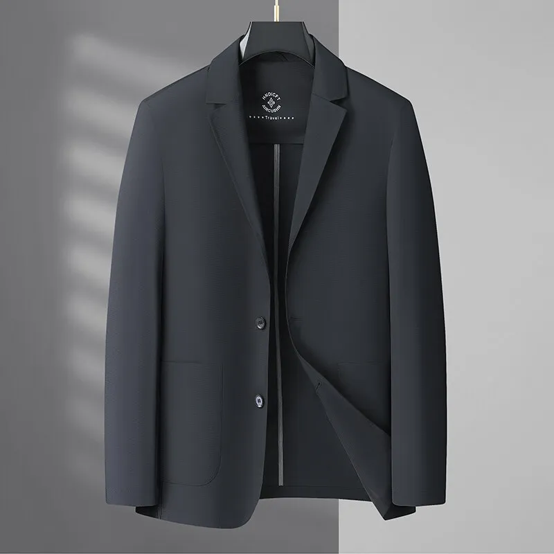 

2025 Summer Ice Silk Thin Sunscreen Suit Jackets for Men Classic Business Casual Blazers Wedding Social Dress Coat Men Clothing