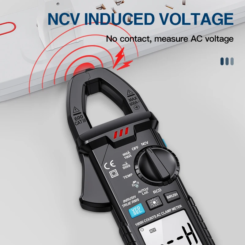 CM83C عالية الدقة السعة NCV أوم هرتز تستر مع مسبار درجة الحرارة المهنية التيار المتناوب الحالي صحيح الرقمية المشبك متر