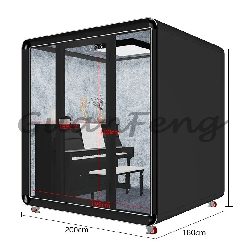 مستودع منزلي صامت عازل للصوت، خزانة كشك الهاتف، غرفة ممارسة الأغنية، استوديو تسجيل متنقل، داخلي صغير #2