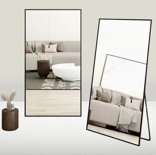 DSA Linglong mirror floor-to-ceiling full-body  hidden bracket  alloy right-angle dressing  wall-mounted fitting  or light