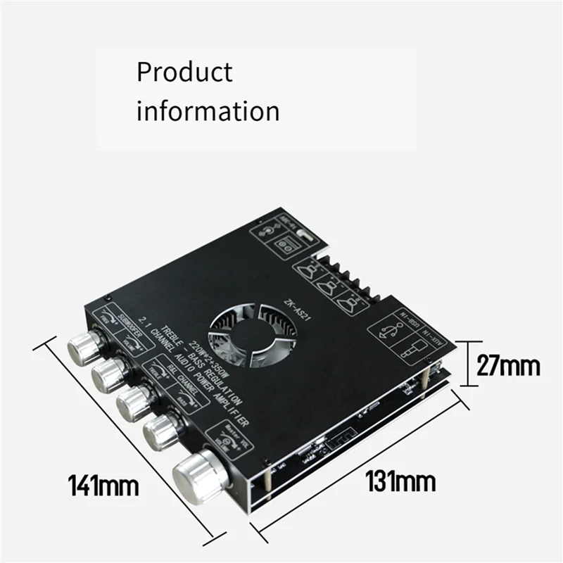 A25P 4X ZK-AS21 2,1 Kanal TPA3255 Bluetooth Digital Power Verstärker Board Modul High Und Low Tone Subwoofer 220WX2 + 350W