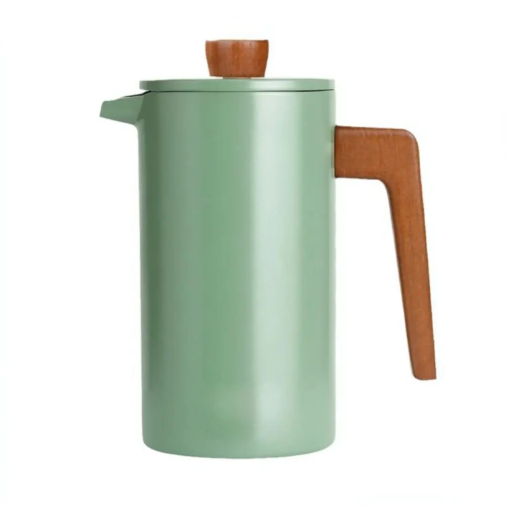 Manual French Press Coffee Maker Stainless Steel Tea Pot Filter Percolator 1000ml Green Espresso Brewer Kitchen Utility