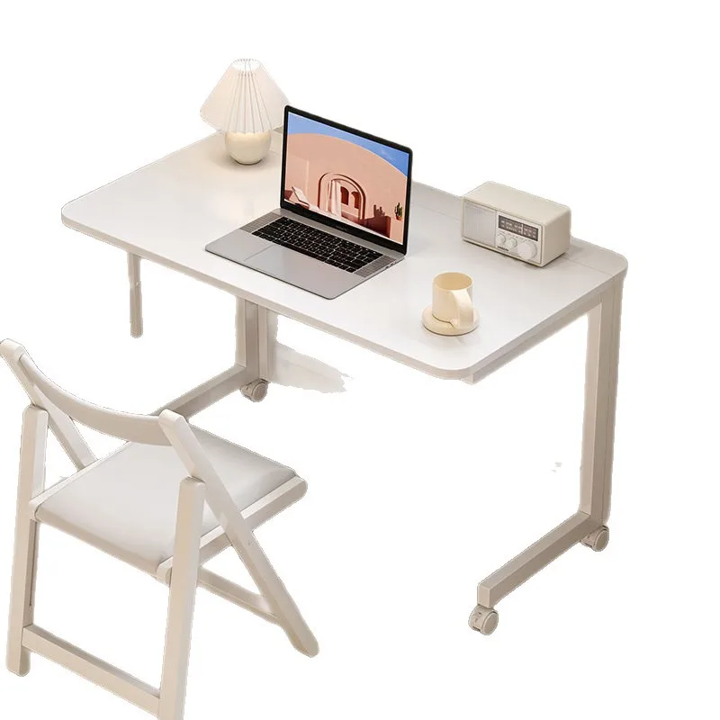 

Folding table foldable simple home living room worktable office tea table metal removable rectangular desk