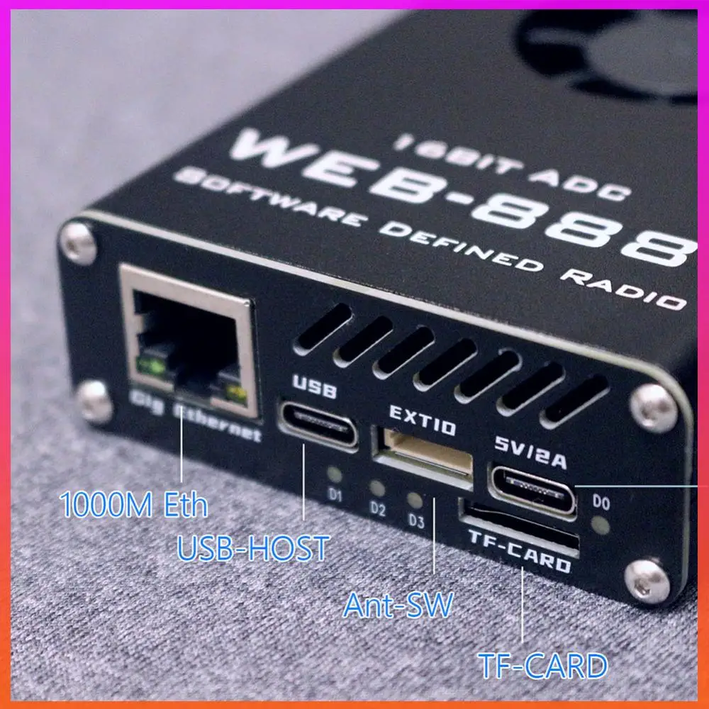 

Web-888 16-битный АЦП, веб-программное радио, полоса пропускания 62 м, от 10 кГц до 60 МГц, HF VHF SDR, приемник, GPS-модуль, радио для любителей