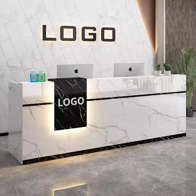 

Customized Reception Desks Creative Display Aesthetic Luxury Reception Desks Beauty Salon Mostrador Negocio Office Furniture