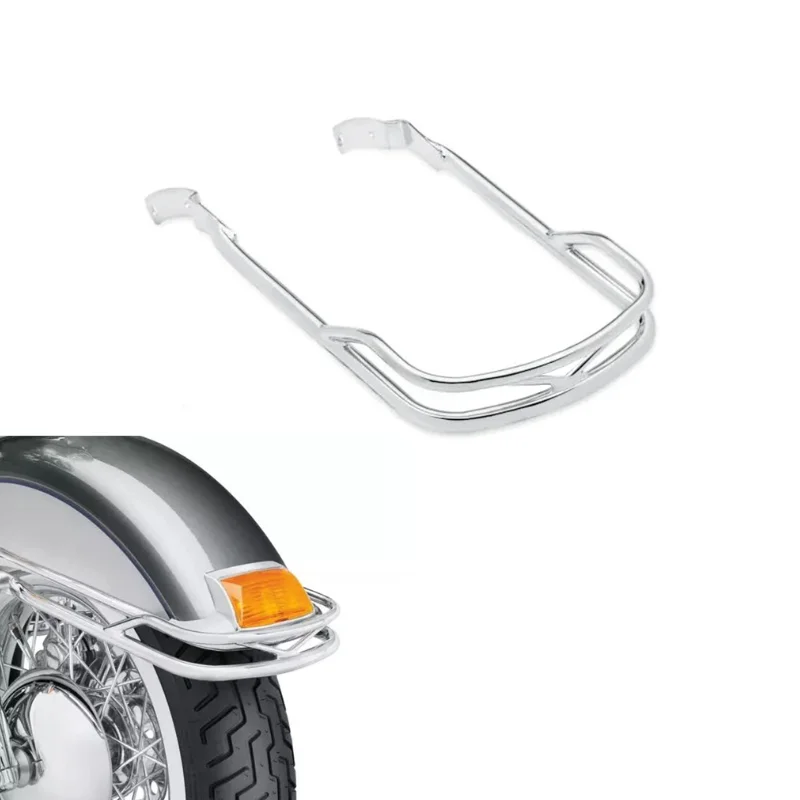 

Motorcycle Chrome Front Fender Rail Bumper Trim Bracket For Harley Softtail Classic