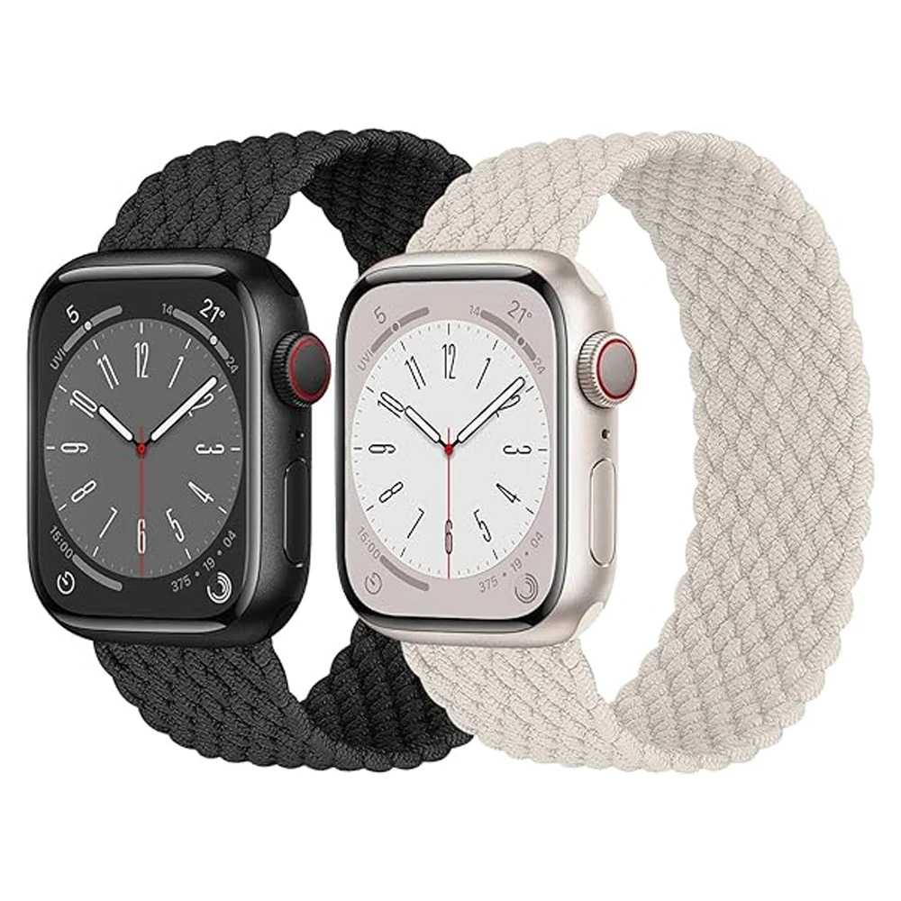 Bracelete Trançado Solo para Apple Watch, Band, iWatch Ultra 2, Series 9, 7, SE, 6, 8, 5, 4, 44mm, 45mm, 49mm, 40mm, 41mm, 42mm, acessórios