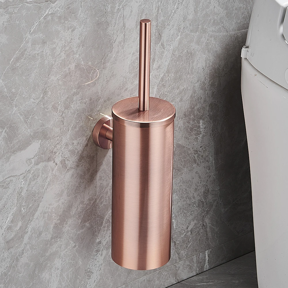 Stainless Steel Bathroom Toilet Brush Holder Accessories Black Toilet Brush Wall Mounted WC Cleaner Brush FR07