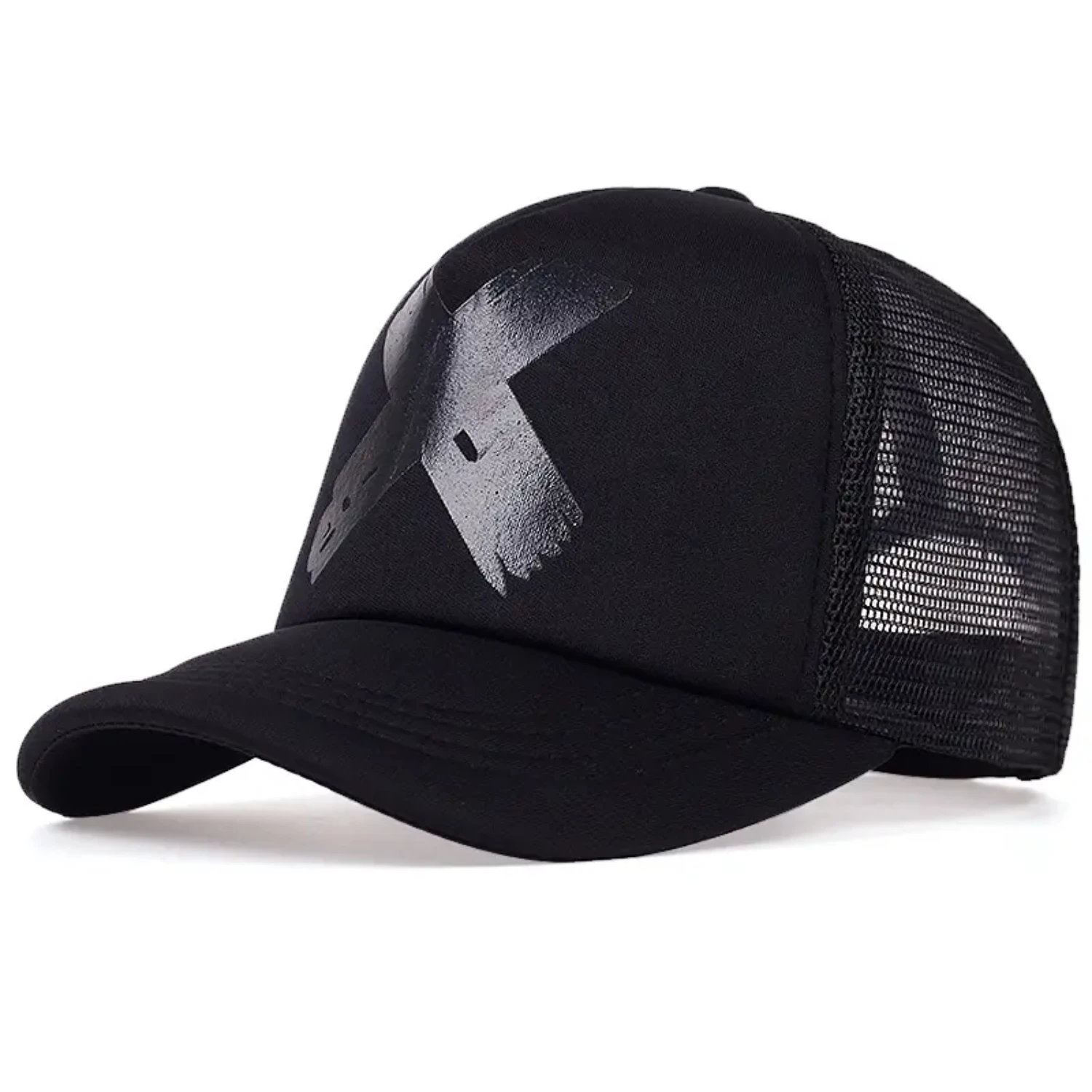 Classic Mesh Trucker Snapback Hat for Men and Women - Adjustable 6 Panel Flat Bill Design