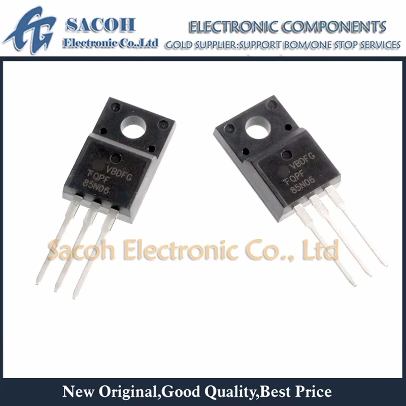 

New Original 10Pcs/Lot FQPF85N06 TO-220F 85A 60V MOSFET Field Effect Transistor In Stock