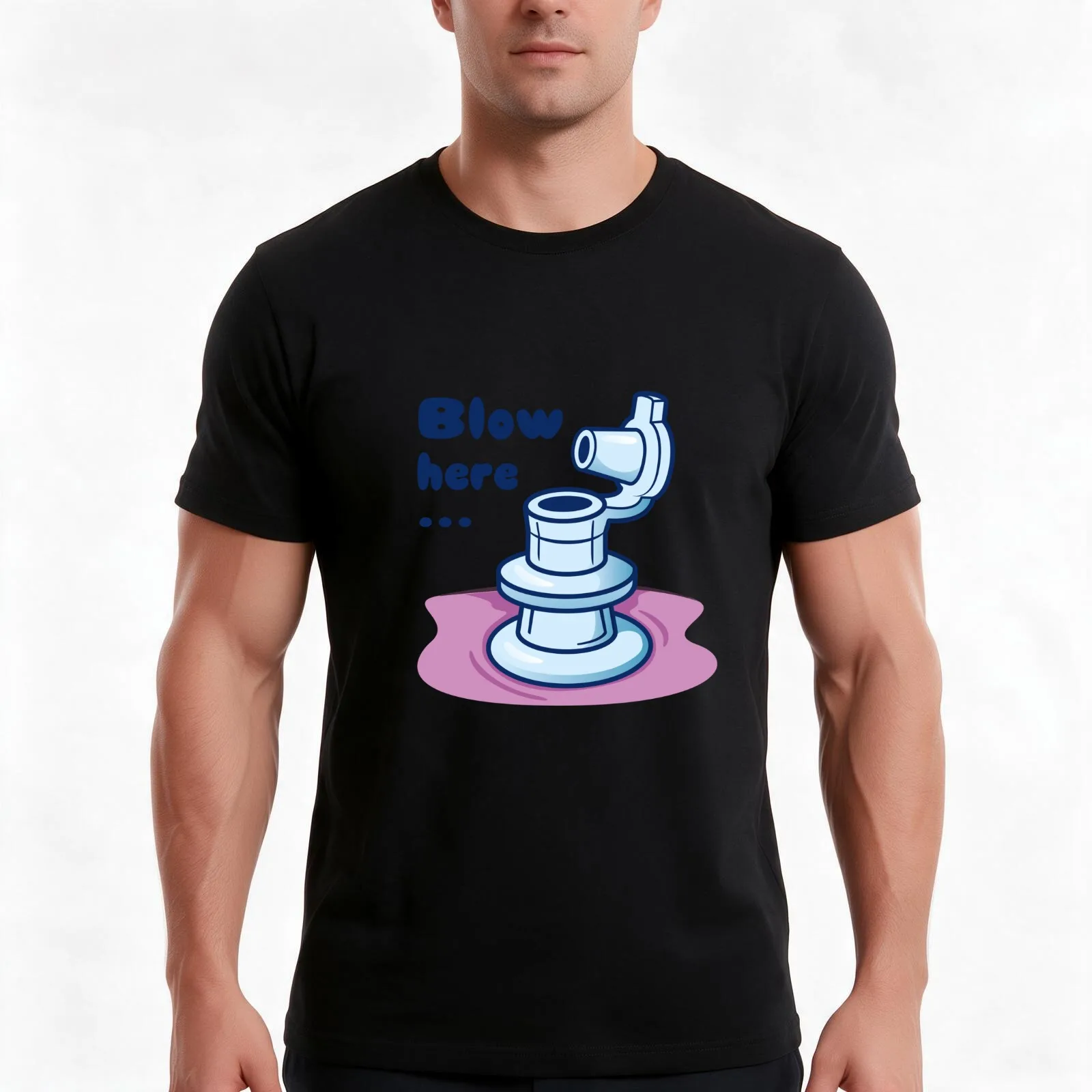 Message blow here, air valve object for inflatable object. Ideal for informational and institutional materials T-Shirt