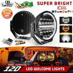 CO LIGHT NEW 9Inch Round LED Amber Driving Work Lights 90000LM DRL Combo LED Off Road Light for Trucks Pickup ATV UTV 12V 24V