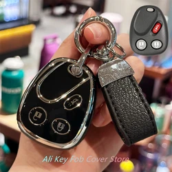 Key Fob Cover for LHJ011  for 2003 2004 2005 2006 Chevy Tahoe Suburban Silverado Avalanche Equinox SSR Keyring Car Keychain