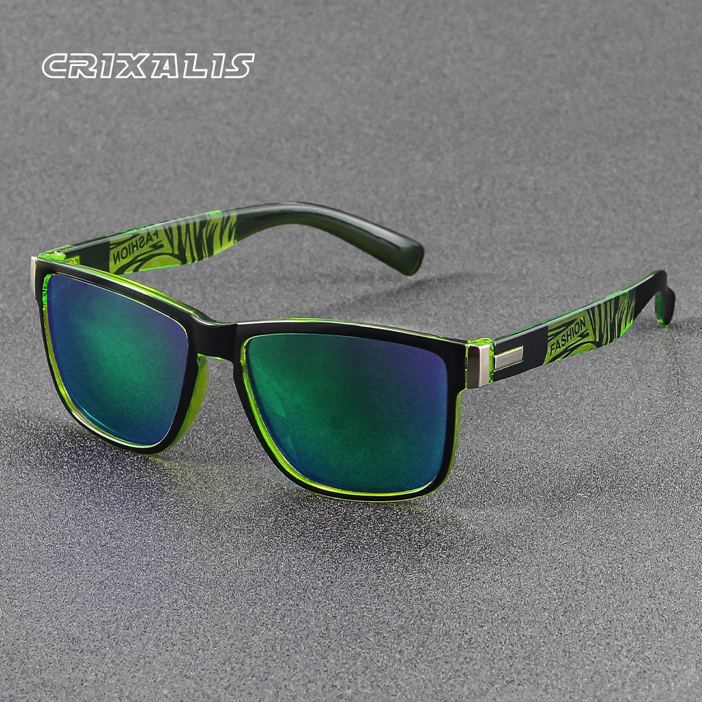 CRIXALIS موضة خمر مربع النظارات الشمسية للرجال النساء القيادة الفاخرة العلامة التجارية مصمم نظارات شمسية مكافحة وهج الرجعية ظلال UV400
