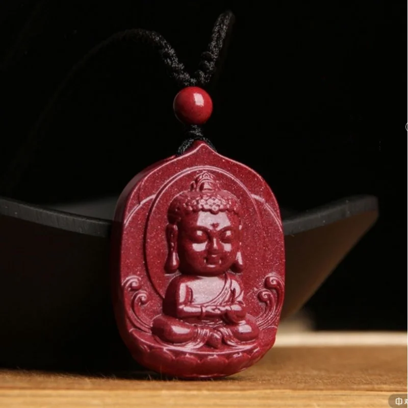 Ore Men's and Women's Purple Gold Maitreya Buddha Necklace Safety Carry-on Pendant