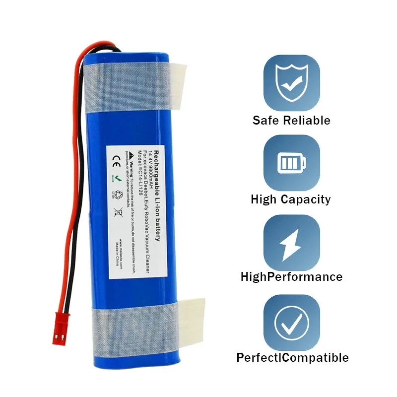 For Ecovacs14.4V 6800mAh 9800mAh 4S1P 18650 Battery for DF43 DF45 ILIFE V3PLUS X750 V5L V5Spro V8S Robot Vacuum Cleaner Battery
