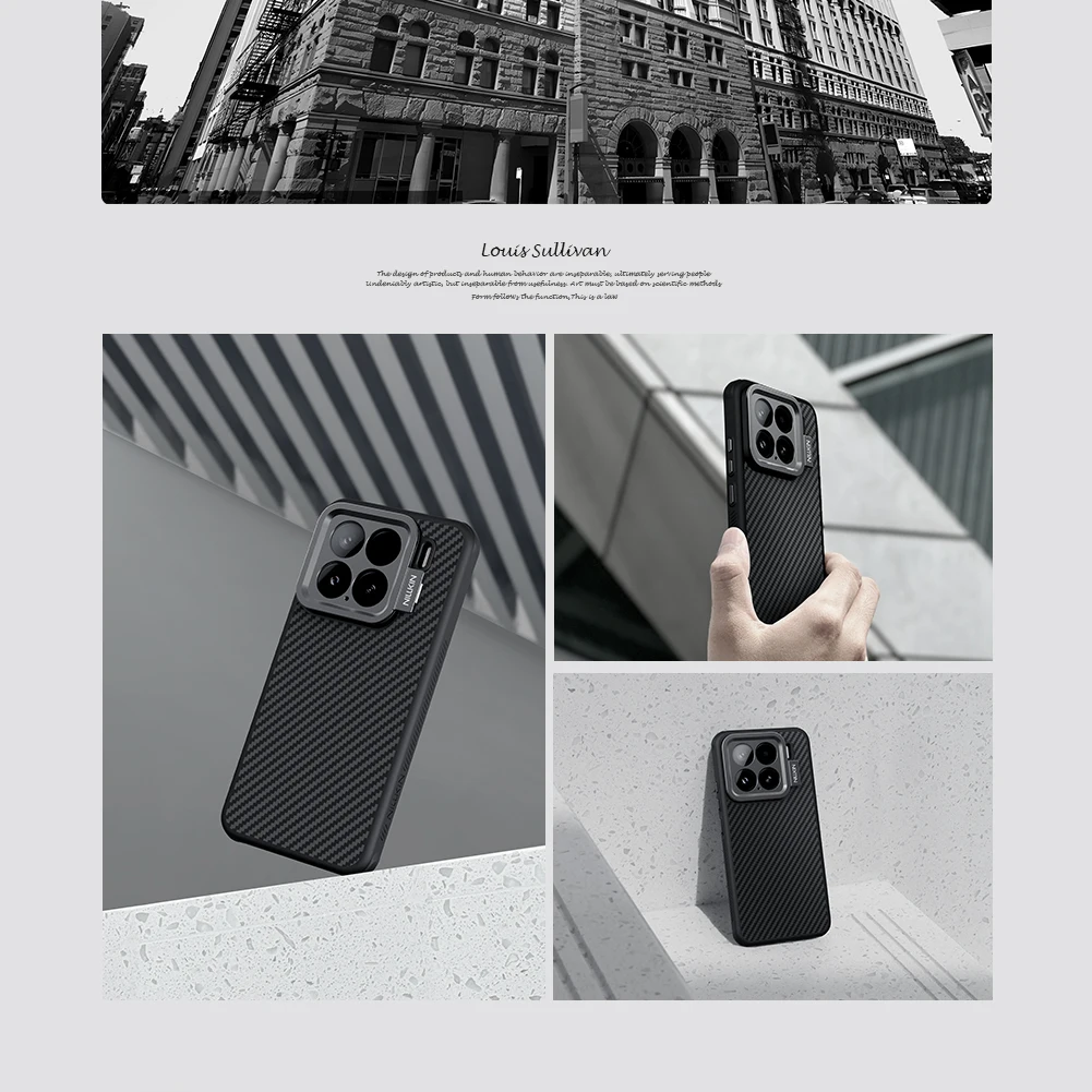 

Чехол Nillkin для Xiaomi Mi 15 5G, магнитный, из арамидного волокна CarboProp, с подставкой для камеры, защитный чехол, защита объектива для Xiaomi 15