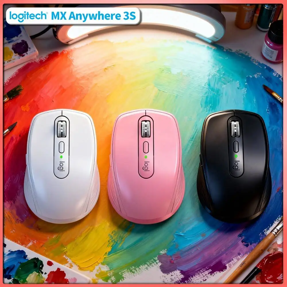 Travel-Friendly MX Anywhere 3S Mouse - 8K DPI 3-Device Bluetooth Quick Charge Perfect for Watch Short Trip On-site Task Roster