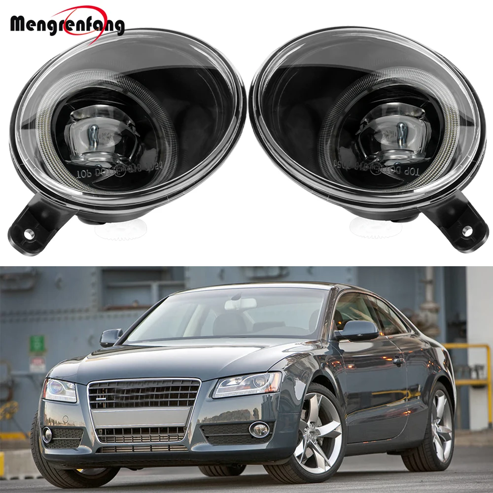 30W H11 Car Left + Right LED Angel Eye Fog Light DRL Daytime Running Lamp 1 Pair For Audi A5 S5 8F 8T 2008 2009 2010 2011