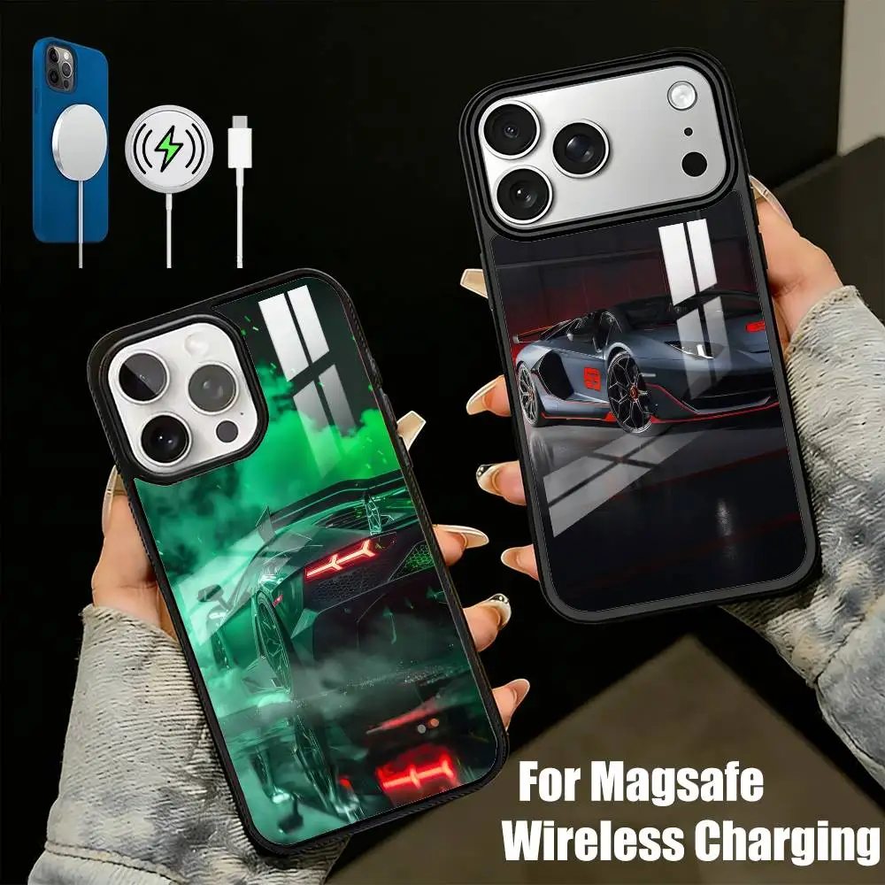 

L-Lamborr-r A-Aventad-oorS SVJ-63 Cars Phone Case For iPhone17,16,15,14,13 Plus,Pro Max Magnetic For Magsafe Wireless Charging