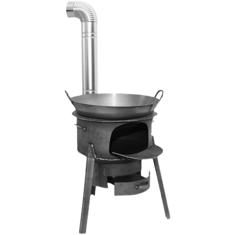 Simple Camping Field Fire Pits  Household Rural Portable Brazier Stove Outdoor Grill Stand Camping Stove Heating Wood Fire Stove