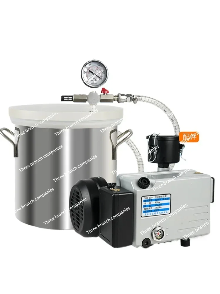 Vacuum Defoaming Barrel Tank Industrial Drip Silicone Vacuum Suction Pump Mold Turning Machine Epoxy Resin Experimental