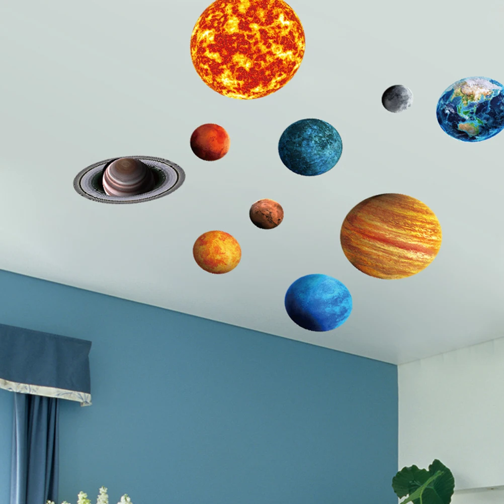 

Fluorescent Wall Home Wallpaper Universe Decal PVC Easy Apply Remove Smooth Surface Room Home Wall Sticker Decor