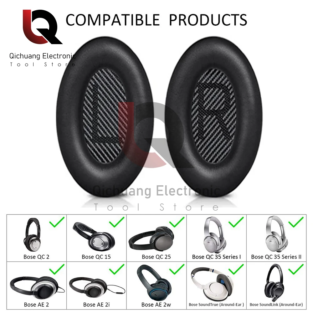 استبدال وسادات الأذن سماعات الرأس ل Bose quietcofort QC 2 15 25 35 وسادة الأذن QC2 QC15 QC25 QC35 سماعات أذن صوتية